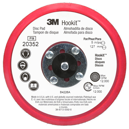 Tampon d'appoint &agrave; profil bas pour disque Hookit Ottawa Fastener Supply