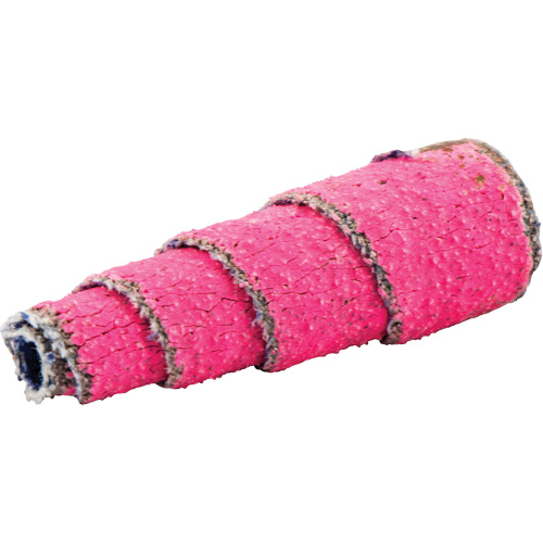 R928 Tapered Spiral Roll, 80 Grit, 1/2" Dia., Ceramic Alumina, 1-1/2" L, 1/8" Arbor Ottawa Fastener Supply