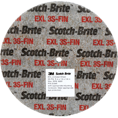 Meule unitaris&eacute;e EXL Scotch-Brite, 2" x 1/4", Arbre de 1/4", Grain de Fin, Carbure de silicium Ottawa Fastener Supply