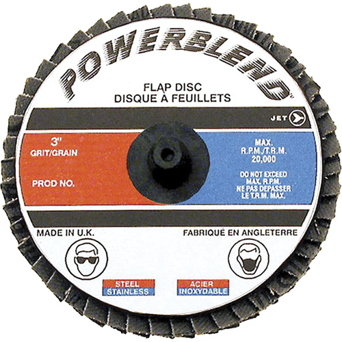 Powerblend Roll-On Flap Disc, 2" x Z40 Grit Ottawa Fastener Supply