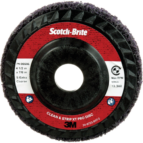 Scotch-Brite Clean and Strip XT Pro Disc XO-DC, 4-1/2" Dia., Extra Coarse Grit, Silicon Carbide Ottawa Fastener Supply