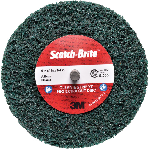 Scotch-Brite Clean and Strip XT Pro Extra Cut Disc XC-DC, 4" Dia., Extra Coarse Grit, Aluminum Oxide Ottawa Fastener Supply