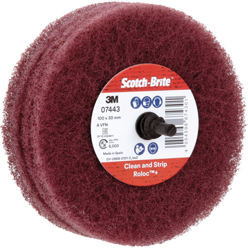 Scotch-Brite Roloc Plus General Purpose Scuffing Wheel, 4" Dia. Ottawa Fastener Supply