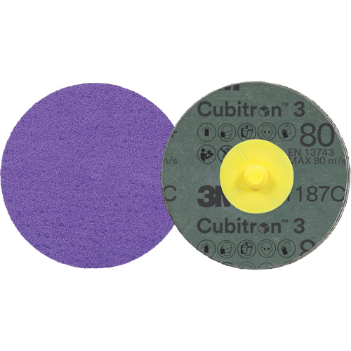 Cubitron 3 Roloc Fibre Disc, 2" Dia., 80+ Grit, Ceramic Ottawa Fastener Supply