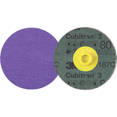 Cubitron 3 Roloc Fibre Disc, 4" Dia., 80+ Grit, Ceramic Ottawa Fastener Supply