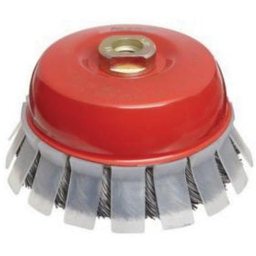 Brosse-boisseau &agrave; fils nou&eacute;s avec protecteur, 2-3/4" dia. x 5/8"-11 arbre Ottawa Fastener Supply
