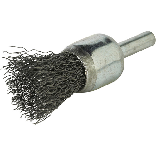 Brosse &agrave; fils cr&ecirc;p&eacute;s avec moyeu, 3/4", Fils 0,014", Tige 1/4" Ottawa Fastener Supply