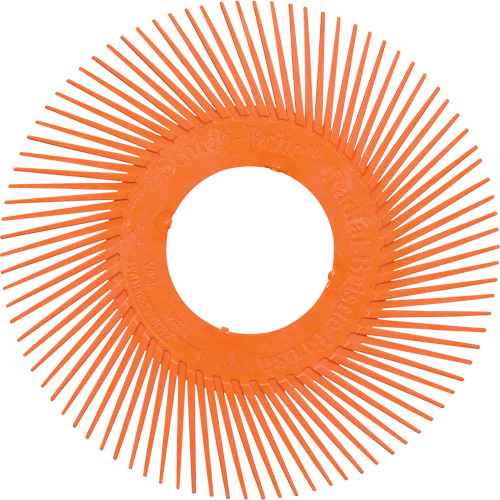 Brosse radiale en soies de pr&eacute;cision type C PN-RB sans adaptateur Scotch-Brite , C&eacute;ramique, Grain 80+, 7-5/8" dia. Ottawa Fastener Supply