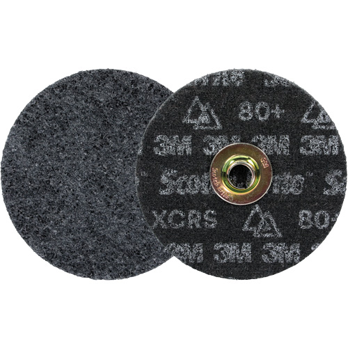 Meule &agrave; changement rapide Scotch-Brite &agrave; usage intensif pour le conditionnement de surface de pr&eacute;cision, HD- DN, 5" dia., Grain 80+, C&eacute;ramique Ottawa Fastener Supply