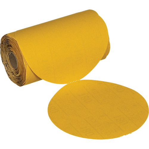 Stikit Gold Abrasive Disc Roll 09314, 6" Dia., 180 Grit, Aluminum Oxide Ottawa Fastener Supply