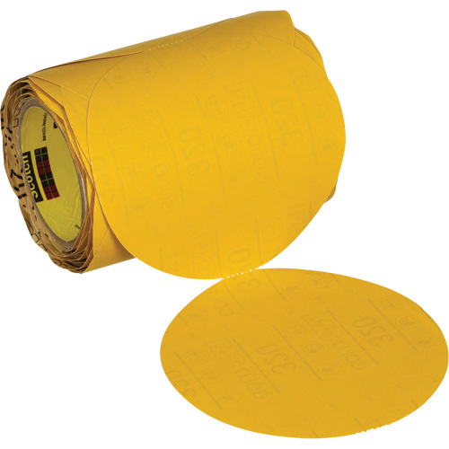 Stikit Gold Abrasive Disc Roll 09317, 6" Dia., 320 Grit, Aluminum Oxide Ottawa Fastener Supply