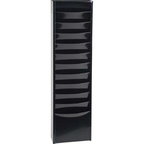 Literature Storage Racks, Stationary, 11 Slots, Steel, 9-3/4" W x 4-1/8" D x 36" H Ottawa Fastener Supply