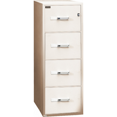 Fire Resistant Filing Cabinets, Steel, 4 Drawers, 19-3/4" W x 31" D x 54" H, Beige Ottawa Fastener Supply