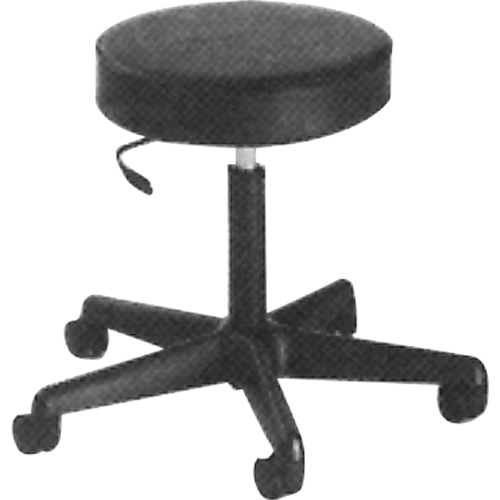 900 Series Task Stool, Mobile, Adjustable, 16" - 22", Fabric Seat, Black Ottawa Fastener Supply