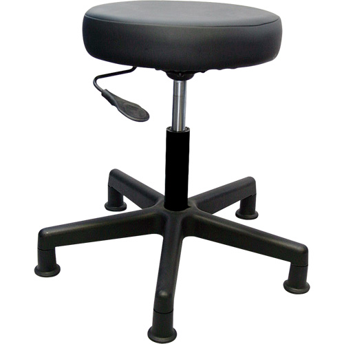 900 Series Task Stool, Stationary, Adjustable, 16" - 22", Vinyl Seat, Black Ottawa Fastener Supply