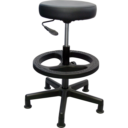 900 Series Task Stool, Stationary, Adjustable, 23" - 33", Vinyl Seat, Black Ottawa Fastener Supply