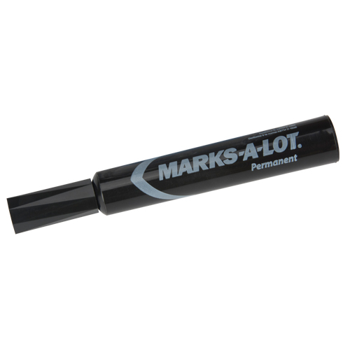 Marks-a-Lot Permanent Markers, Chisel, Black Ottawa Fastener Supply