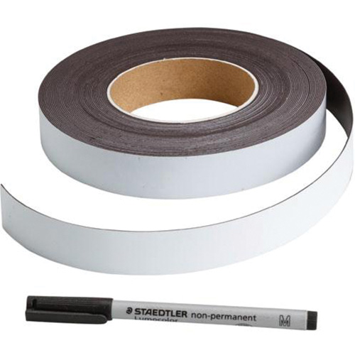 Write-On Magnetic Label, Magnetic, 600" L x 1" W Ottawa Fastener Supply