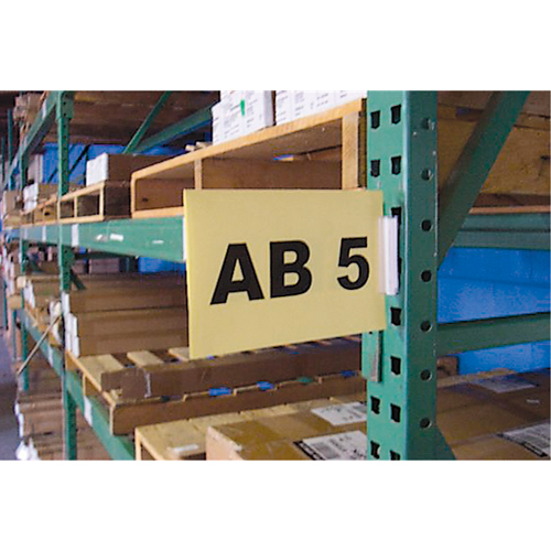 Slip 'N Stik Snap-On Warehouse Aisle Sign Kits, 11" x 8-1/2", Plastic Ottawa Fastener Supply