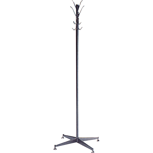 Coat Tree, 60" H, Steel, Black, 8 Hook(s) Ottawa Fastener Supply