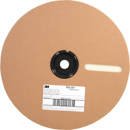 Fastener, Loop, 50 yds x 1", Adhesive, White Ottawa Fastener Supply
