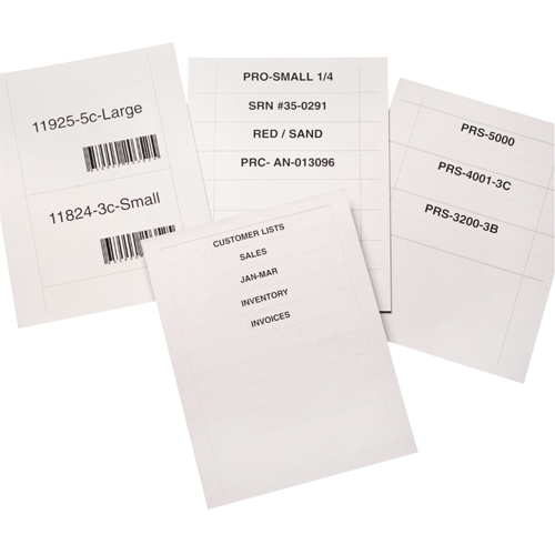 Bin Buddy Label Holders, 48" L x 8" W Ottawa Fastener Supply