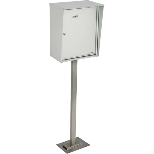 Collecting Boxes, Pedestal -Mounted, 21" x 12-7/8", Aluminum Ottawa Fastener Supply