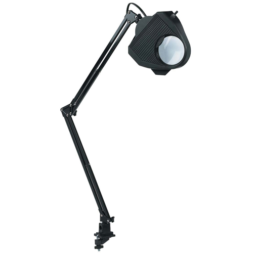 Lampe de travail avec loupe, 60 W, Fluorescent/Incandescente/DEL, Pince, Col 40", Noir Ottawa Fastener Supply