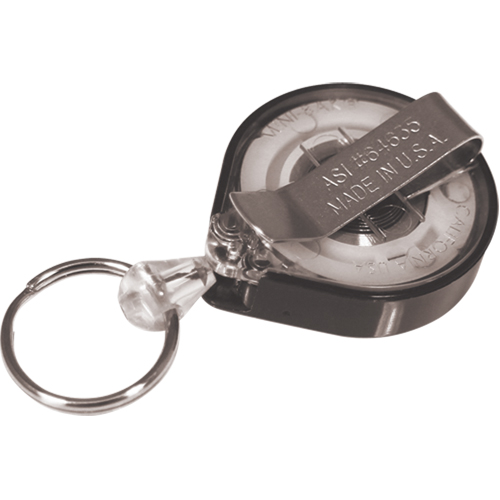 Retractable Mini-Bak&reg; Key Rings, Plastic, 36" Cable, Belt Clip Attachment Ottawa Fastener Supply