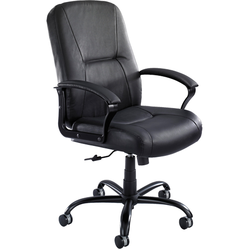 Serenity Big & Tall Chair, Leather, Black, 500 lbs. Capacity Ottawa Fastener Supply
