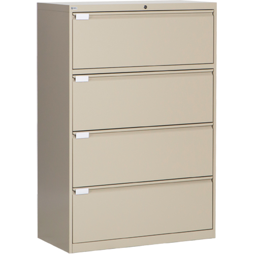 Classeur lat&eacute;ral, Acier, 4 tiroirs, 36" la x 18" p x 53-3/8" h, Beige Ottawa Fastener Supply