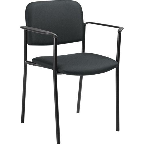 Stacking Chairs, Fabric, 32" High, 300 lbs. Capacity, Charcoal Ottawa Fastener Supply