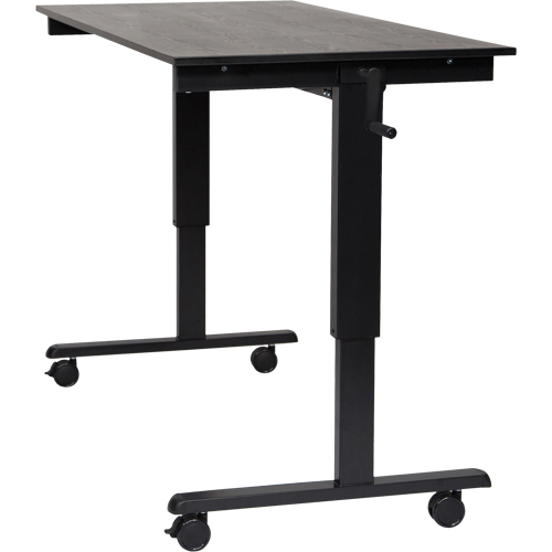 Bureau ajustable pour travail assis et debout, , 48-1/2" h x 59" la x 29-1/2" p, Noir Ottawa Fastener Supply