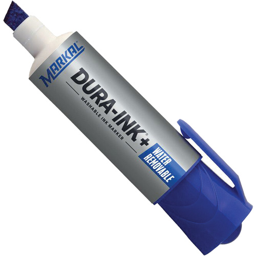 Marqueur &agrave; encre Dura-Ink WashAway, Bleu, Pointe Ciseau Ottawa Fastener Supply
