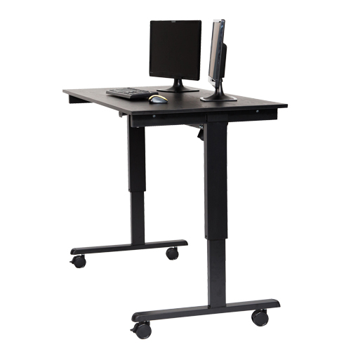 Bureau ajustable pour travail debout, , 45-1/4" h x 29-1/2" p, Noir Ottawa Fastener Supply