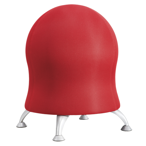 Zenergy Ball Chair, Fabric, Red, 250 lbs. Capacity Ottawa Fastener Supply