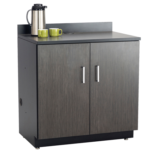 Armoire modulaire de base, M&eacute;lamine, 2 Tablettes, 39" h x 36" la x 25" P, Nuit d'Asie/noir Ottawa Fastener Supply