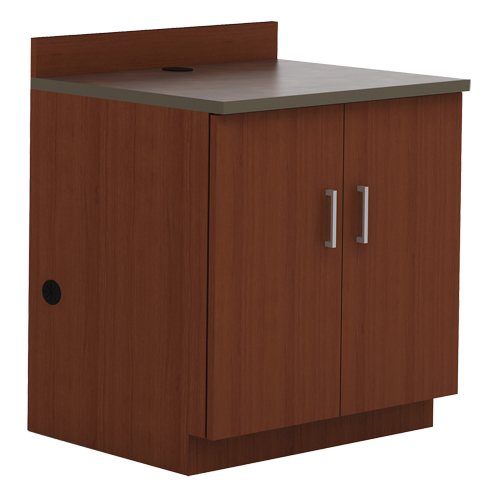 Modular Base Cabinet, Melamine, 2 Shelves, 39" H x 36" W x 25" D, Mahogany Ottawa Fastener Supply