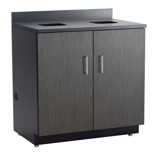 Armoire modulaire de base, M&eacute;lamine, 39" h x 36" la x 25" P, Nuit d'Asie/noir Ottawa Fastener Supply