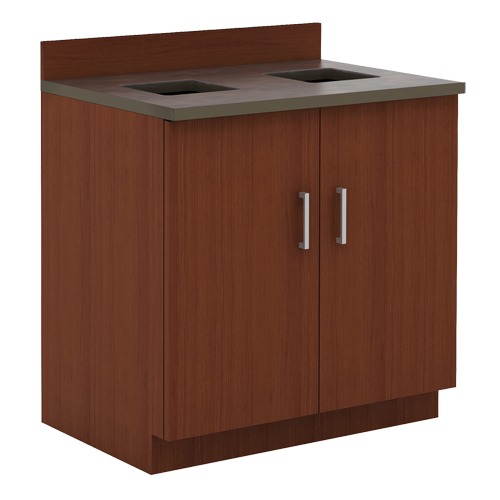 Armoire modulaire de base, M&eacute;lamine, 39" h x 36" la x 25" P, Acajou Ottawa Fastener Supply