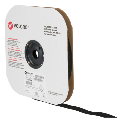 Fastener Tape, Loop, 25 yds x 3/4", Sew-On, Black Ottawa Fastener Supply