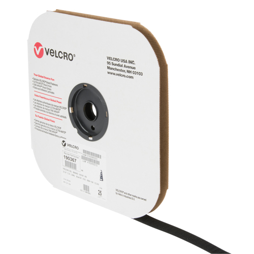 Fastener Tape, Hook, 25 yds x 3/4", Sew-On, Black Ottawa Fastener Supply