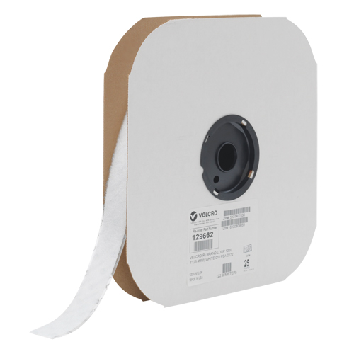 Ruban d'attaches, Boucle, 25 vg x 1", Cousu, Blanc Ottawa Fastener Supply