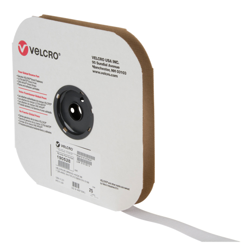 Fastener Tape, Hook, 25 yds x 1", Sew-On, White Ottawa Fastener Supply