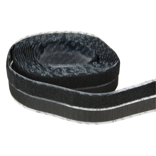 Fastener, Hook & Loop, 15' x 3/4", Adhesive, Black Ottawa Fastener Supply