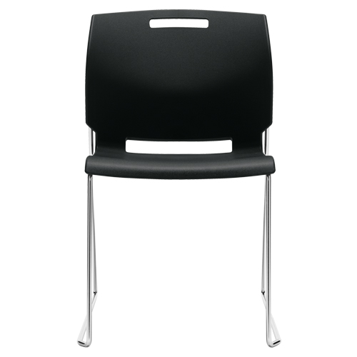 Chair, Plastic, 32-1/2" High, 300 lbs. Capacity, Black Ottawa Fastener Supply