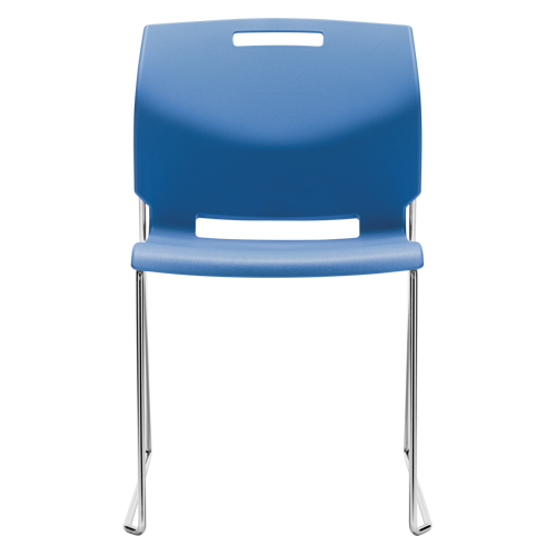 Chair, Plastic, 32-1/2" High, 300 lbs. Capacity, Blue Ottawa Fastener Supply