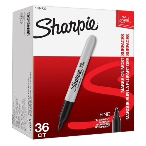 Marqueur permanent, Fin, Noir Ottawa Fastener Supply