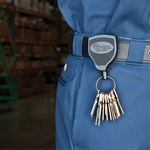 Super48 Heavy-Duty Retractable Key Holder, Polycarbonate, 48" Cable, Belt Clip Attachment Ottawa Fastener Supply
