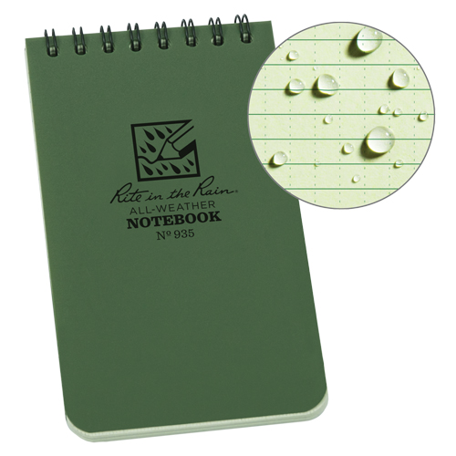 Pocket Top-Spiral Notebook, Soft Cover, Green, 100 Pages, 3" W x 5" L Ottawa Fastener Supply